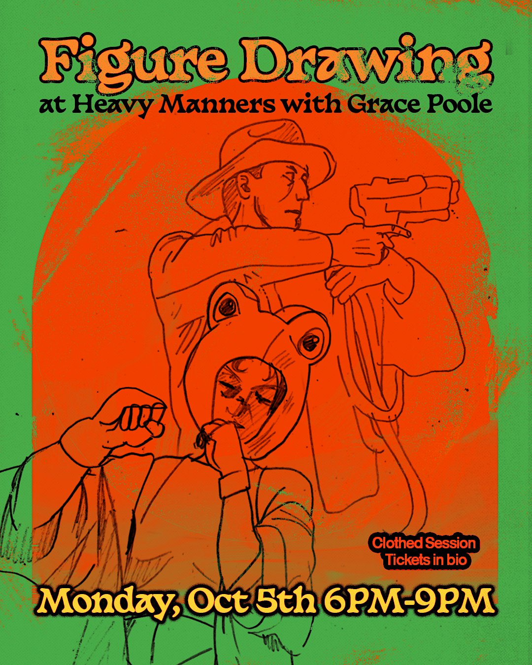 Clothed Figure Drawing at Heavy Manners w/ Grace Poole (10/5)