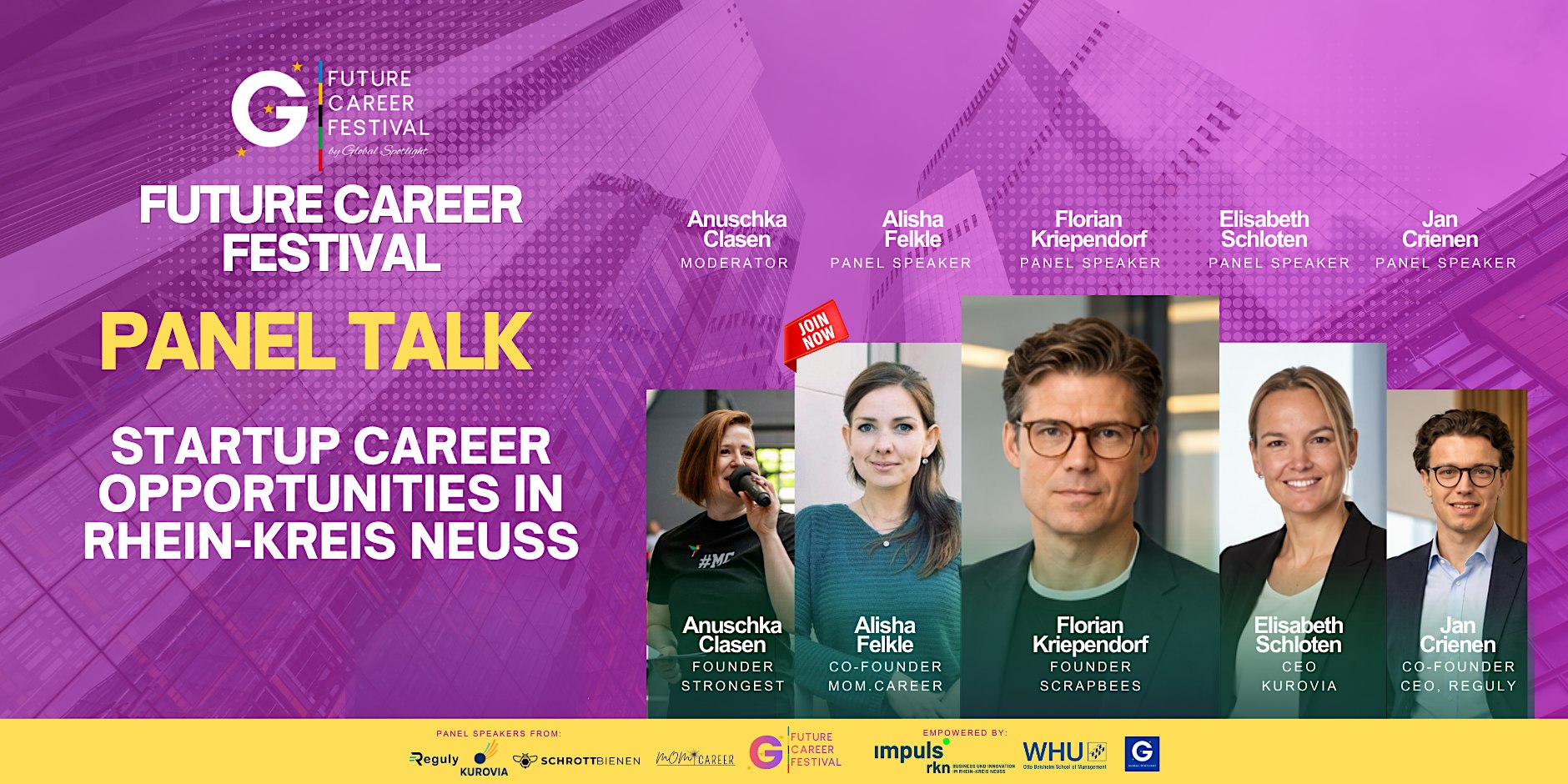 Career Opportunities in Start-ups in Rhein-Kreis Neuss Panel Talk - FCF Program