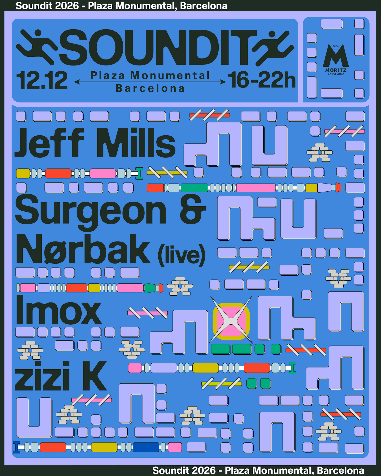 SOUNDIT Plaza: Jeff Mills, Surgeon & Nørbak (live) , zizi k, Imox