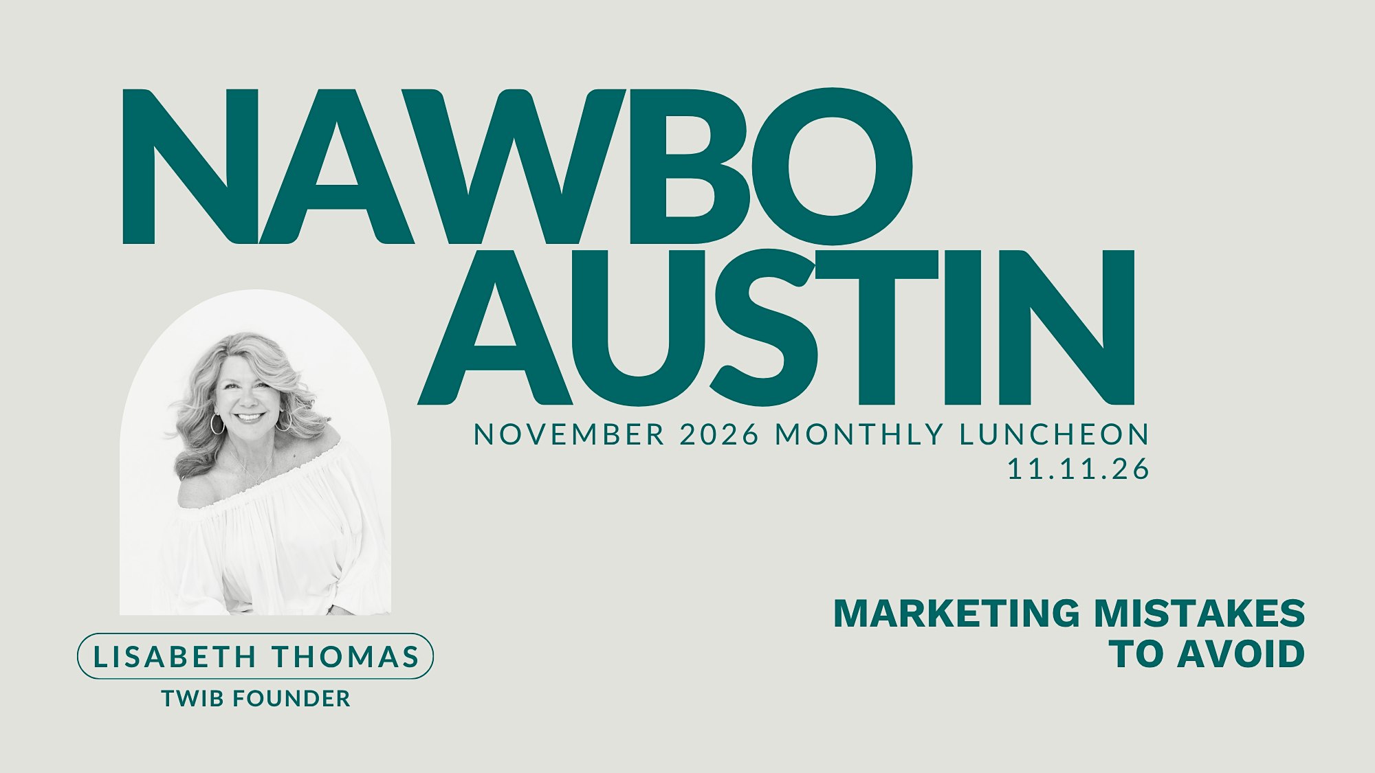 NAWBO Austin Monthly Luncheon Meeting - November 2026