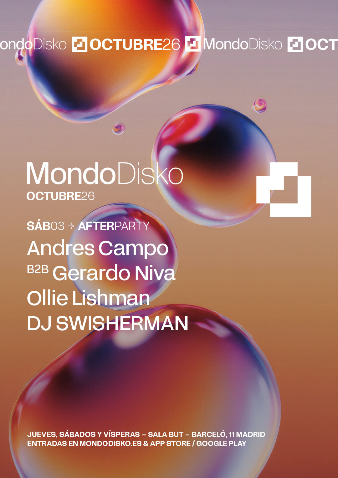 AFTERPARTY: Andres Campo B2B Gerardo Niva / Ollie Lishman / DJ SWISHERMAN
