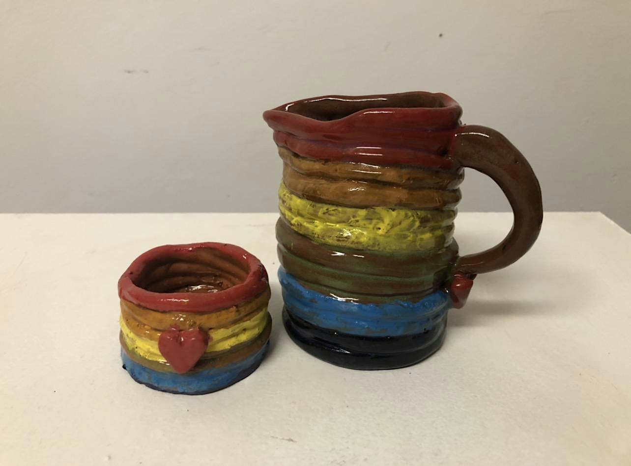 Glazing session for pots  made at Glasgow Doors Open Weekend 11am - 4pm