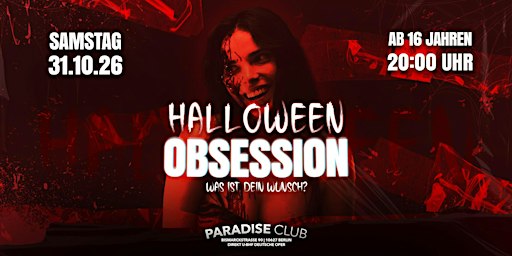 Halloween Obsession 16+ Party Berlin
