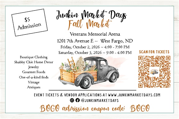 Oct. 2-3rd Fall Market ~ West Fargo