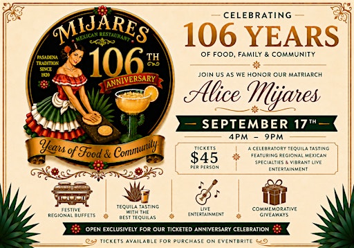 Mijares 106th Tequila Tasting Anniversary