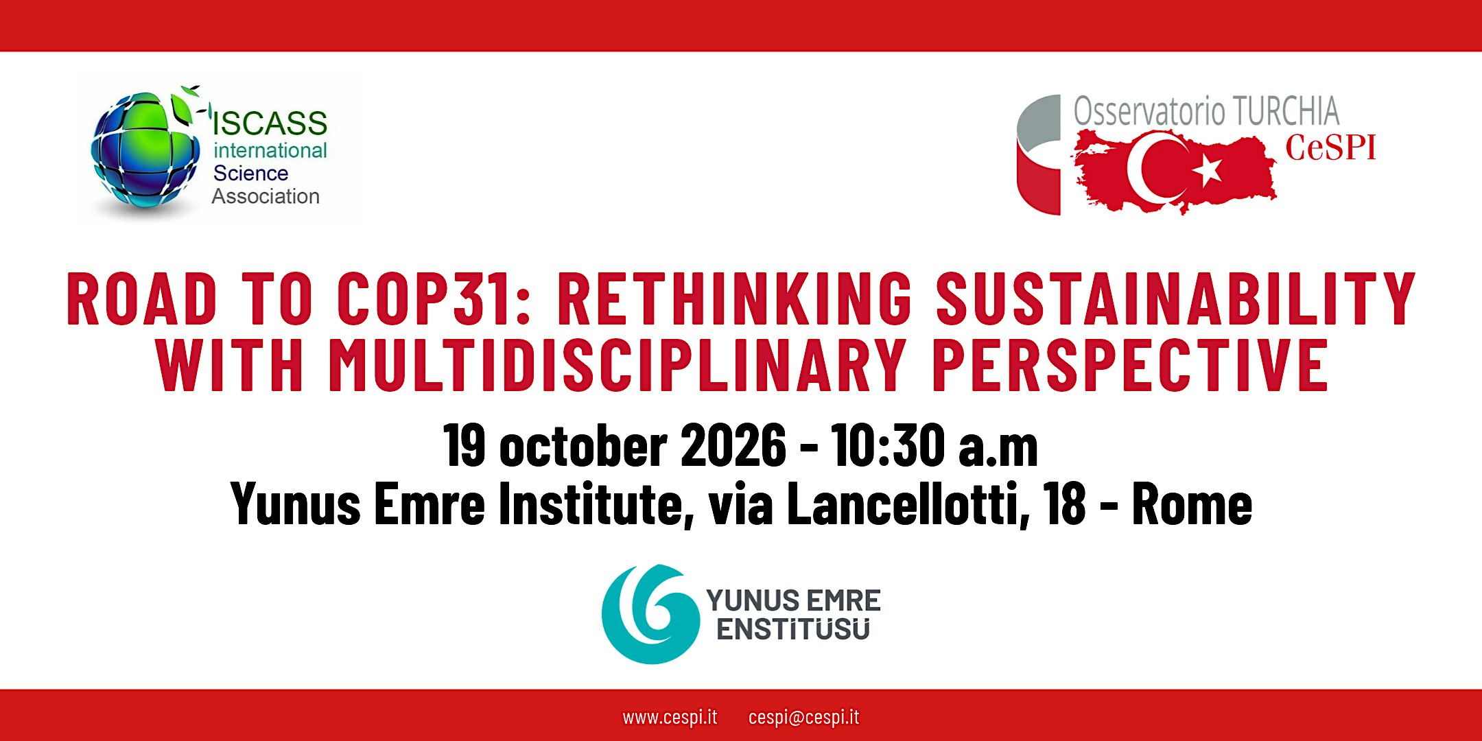 ROAD TO COP31:RETHINKING SUSTAINABILITY WITH  MULTIDISCIPLINARY PERSPECTIVE
