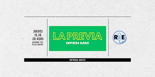 LA PREVIA | Open Mic de Stand Up