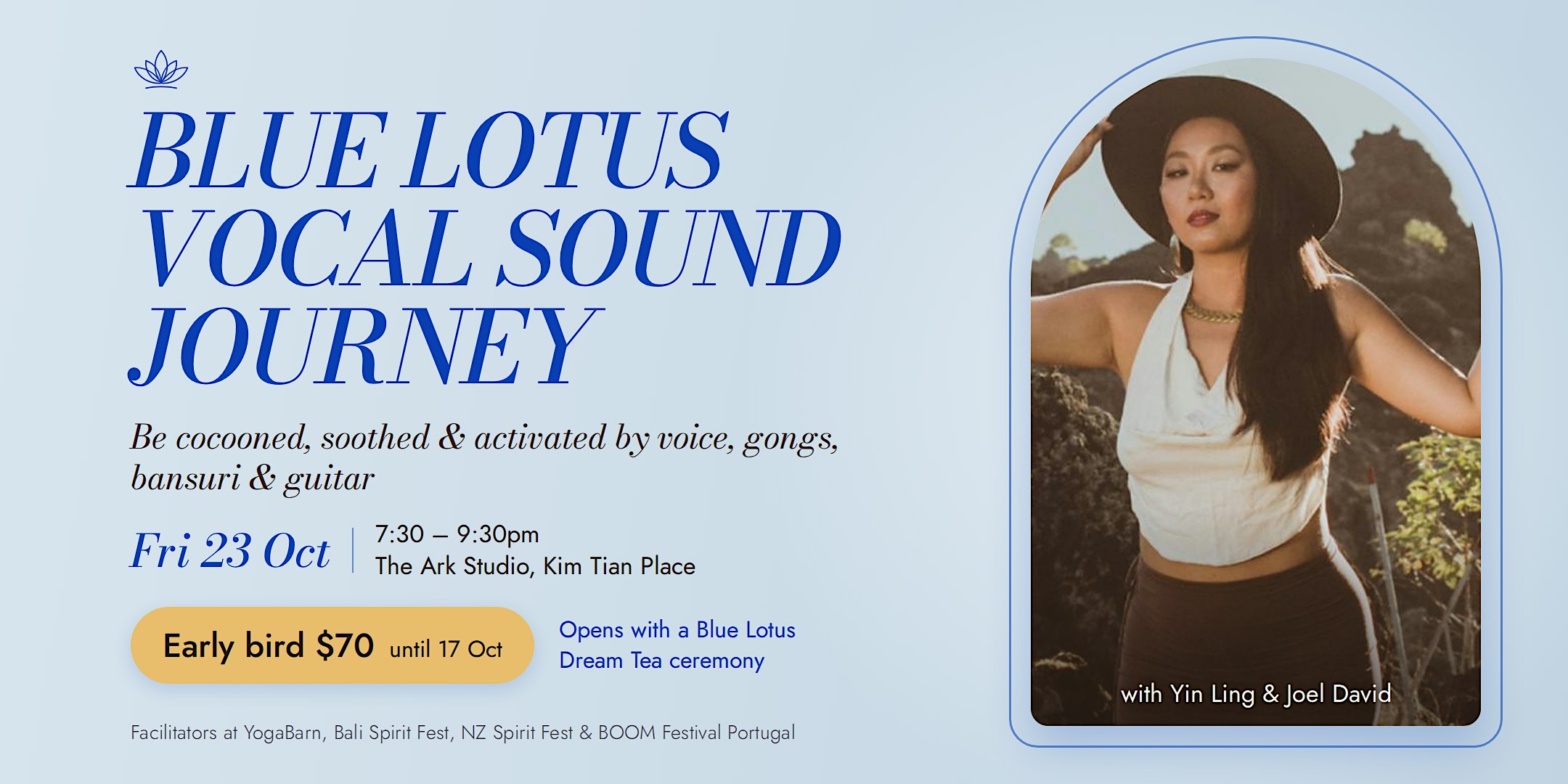 Blue Lotus Vocal Sound Journey w/ Yin Ling & Joel David