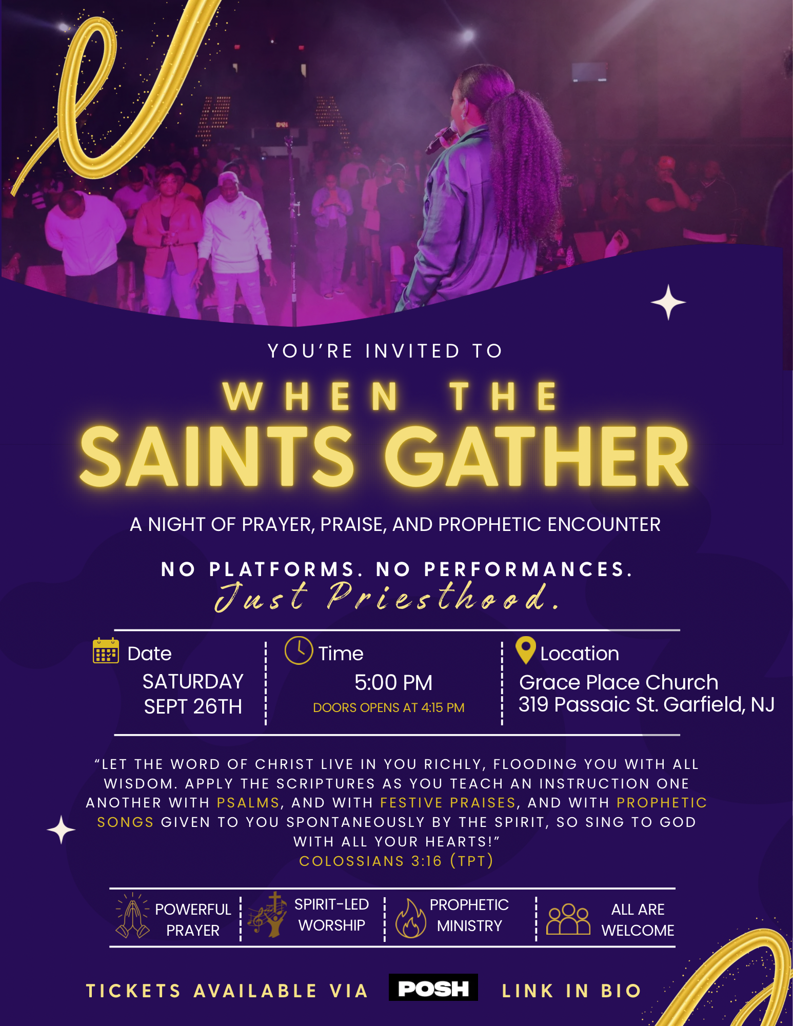 When The Saints Gather: A Night Of Prayer, Praise, and Prophetic Encounter
