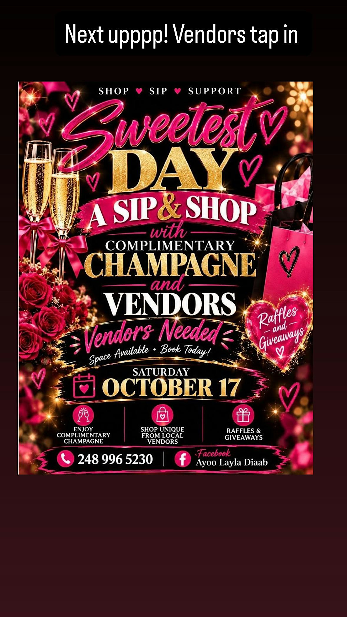 Sweetest Day Sip & Shop