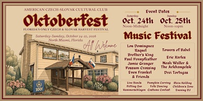 Czech-Slovak Oktoberfest & Music Festival