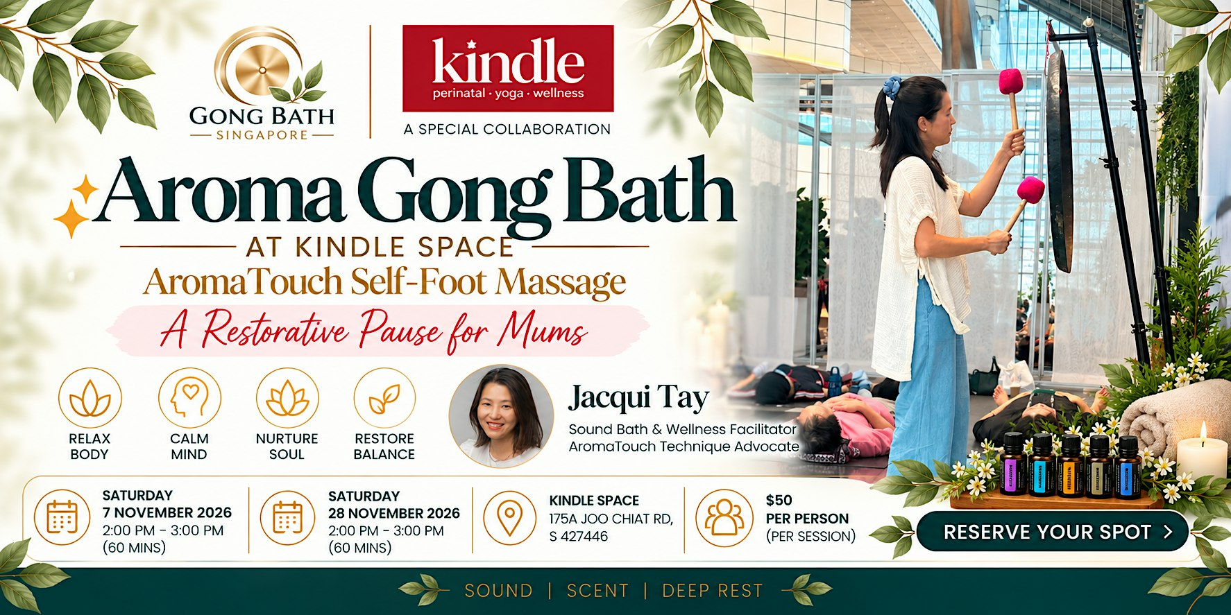 Aroma Gong Bath — A Restorative Pause for Mums
