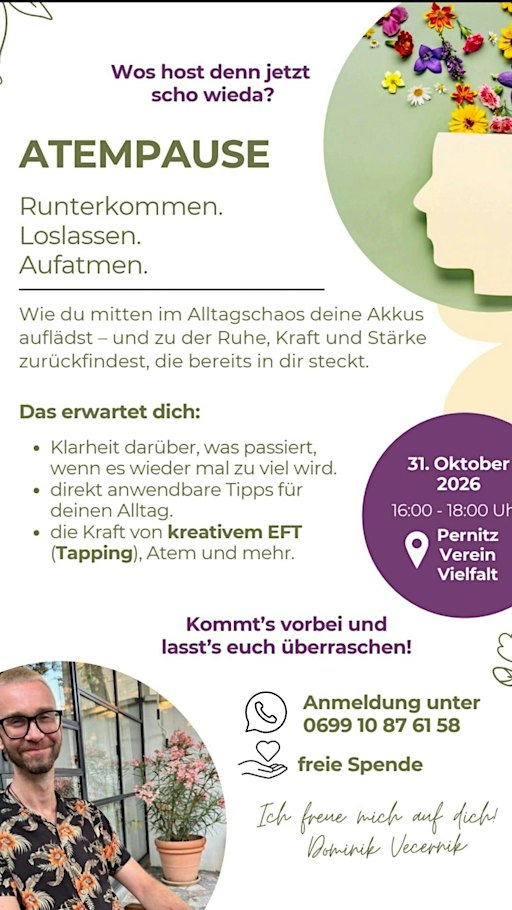 ATEMPAUSE – Runterkommen. Loslassen. Aufatmen