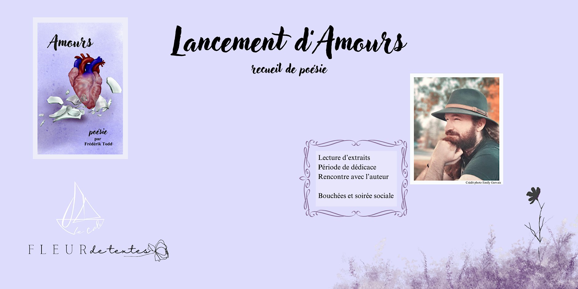 Lancement d'Amours (recueil de poésie)