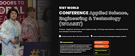 51st World Conference on Applied Science, Engineering & Technology(WCASET)