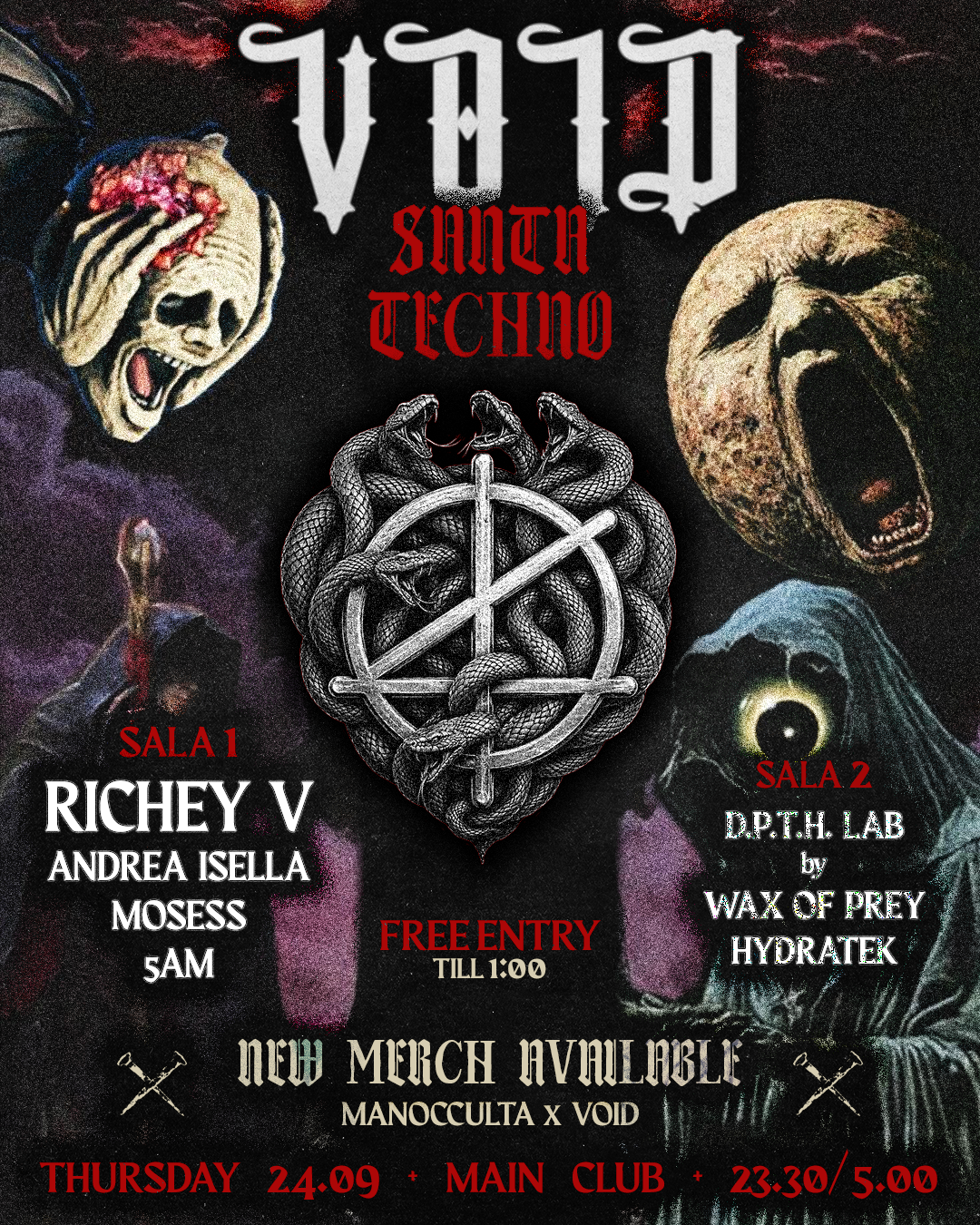 VOID - SANTA TECHNO - free entry till 1:00 with RSVP