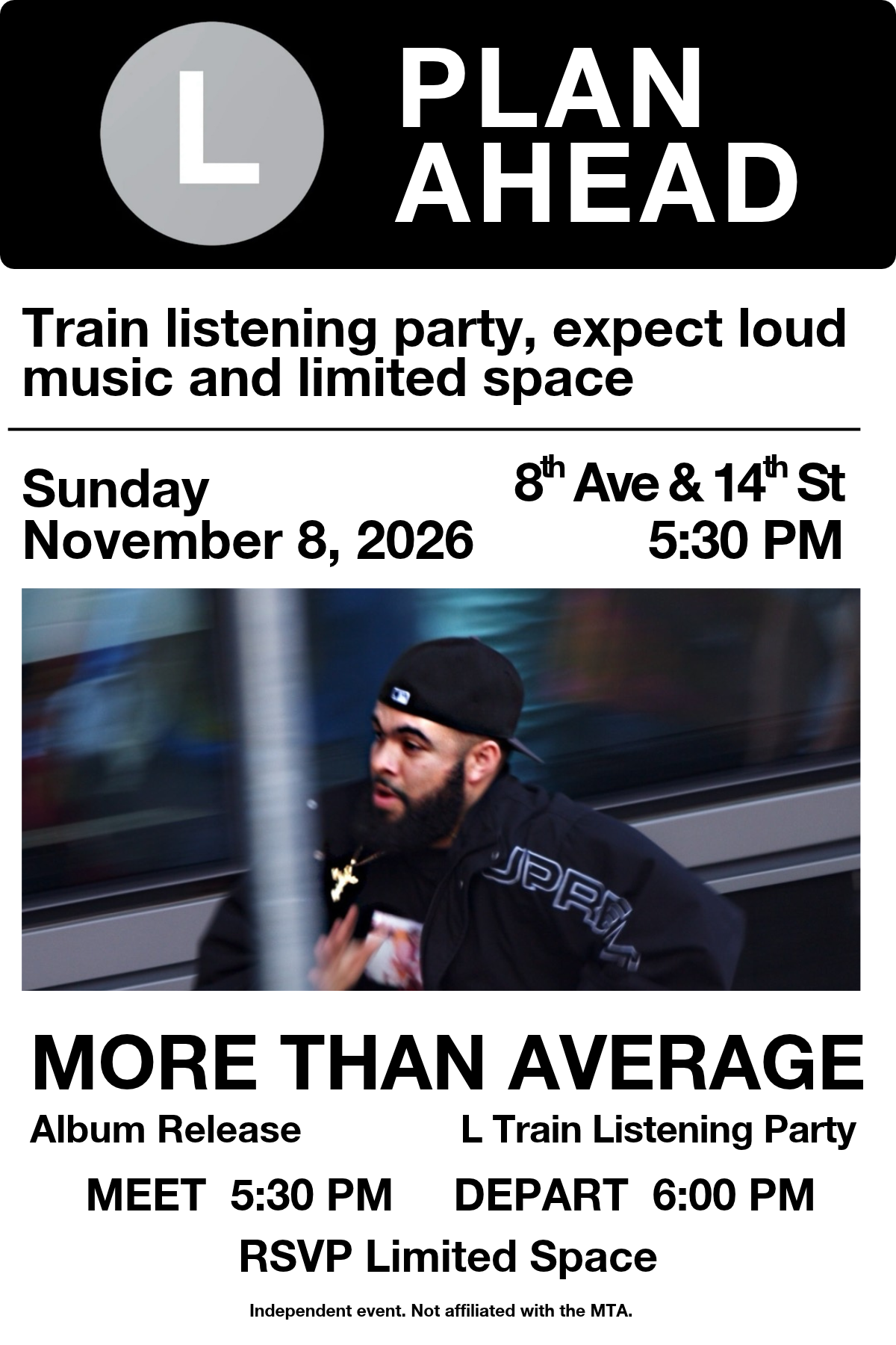 MORE THAN AVERAGE - L Train Listening Party