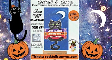 Just Hanging Around for HALLOWEEN! Cocktails & Canvas Paint & Sip Art Event