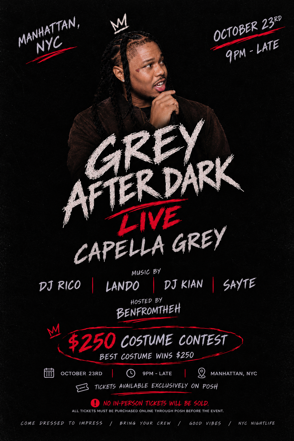 GREY AFTER DARK: CAPELLA GREY LIVE