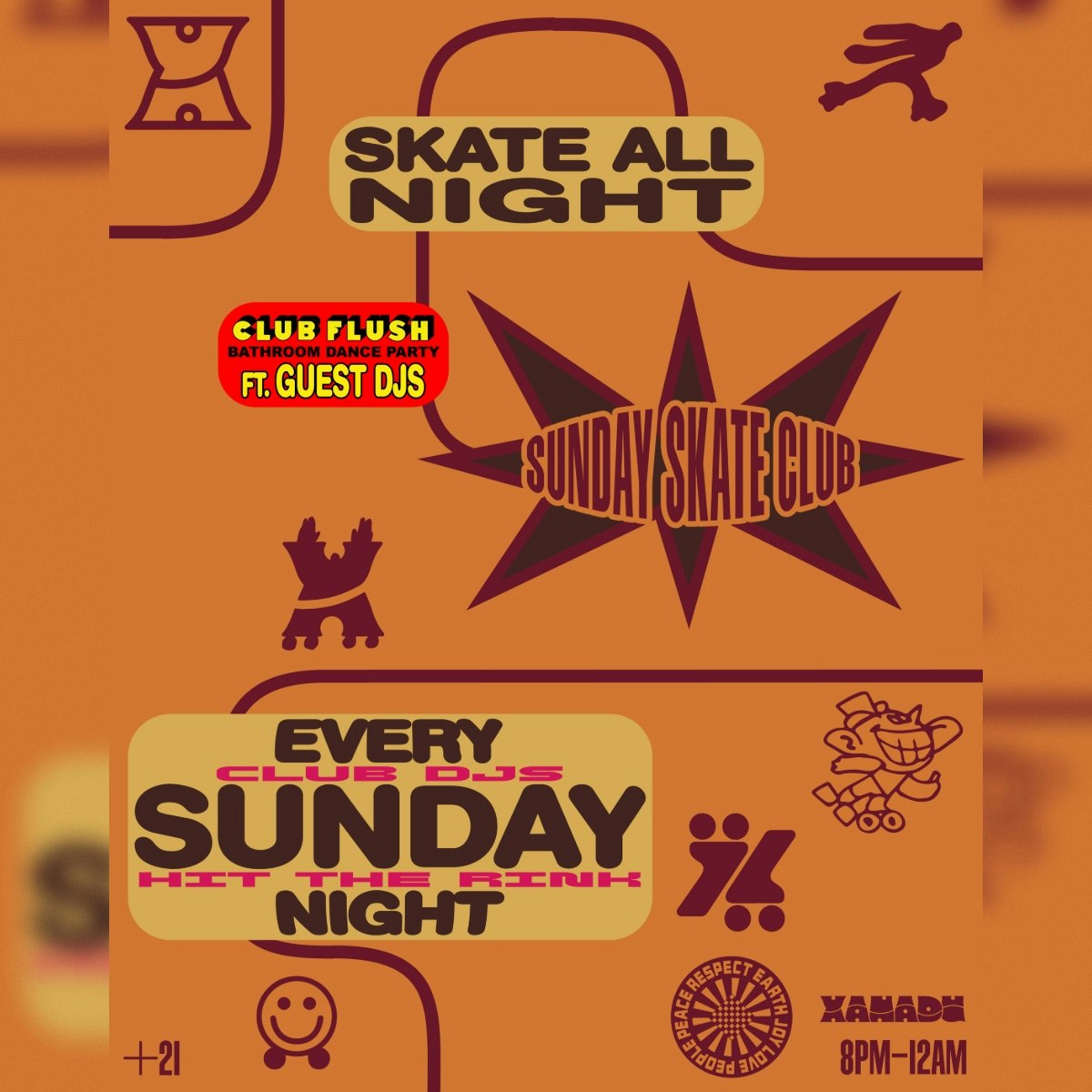 Sunday Skate Club w/ DJ Lemonade | Club Flush: jo_sway_ b2b subnoirr (skate) 
