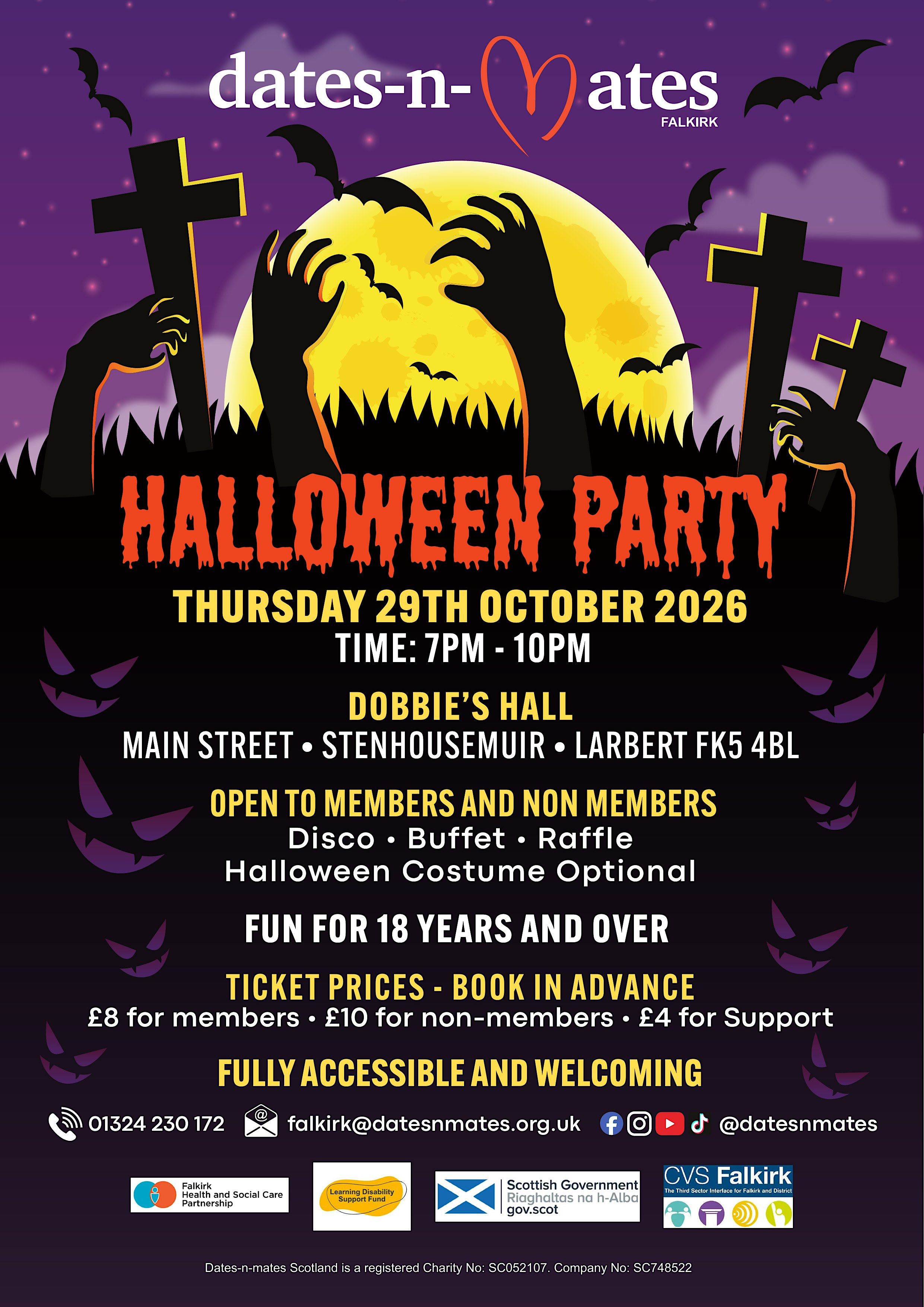 Dates-n-Mates Falkirk Halloween Party 2026