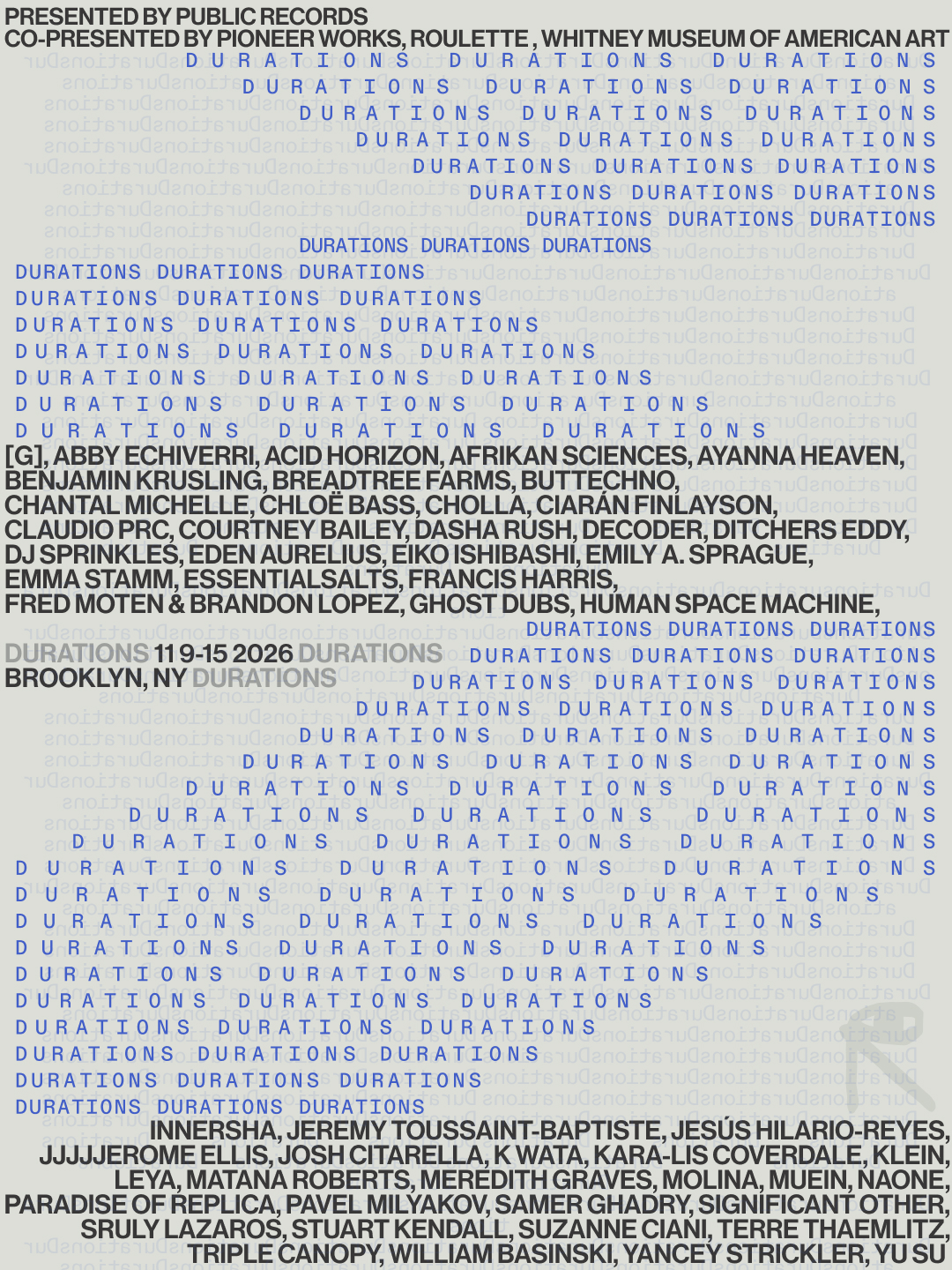 DURATIONS Festival 2026