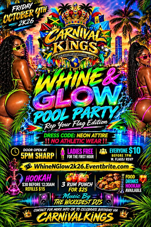 WHINE & GLOW POOL PARTY