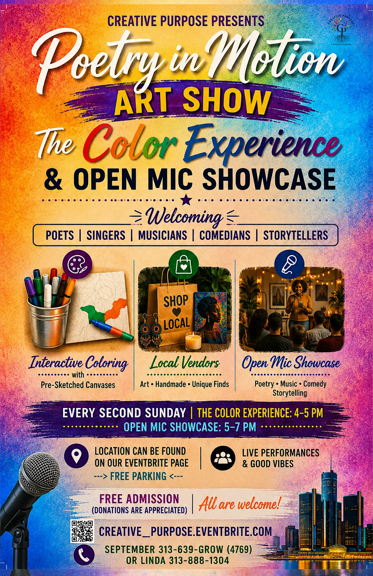 Poetry in Motion Art Show: The Color Experience edition