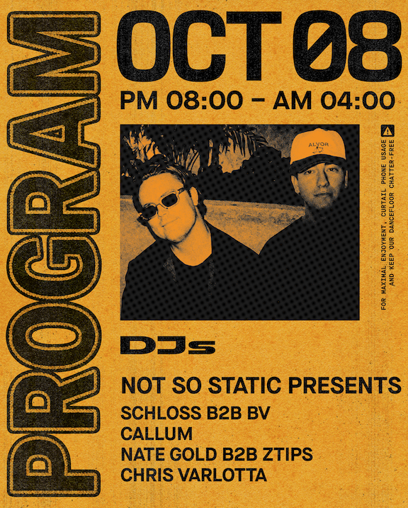 Not So Static presents: Schloss b2b BV