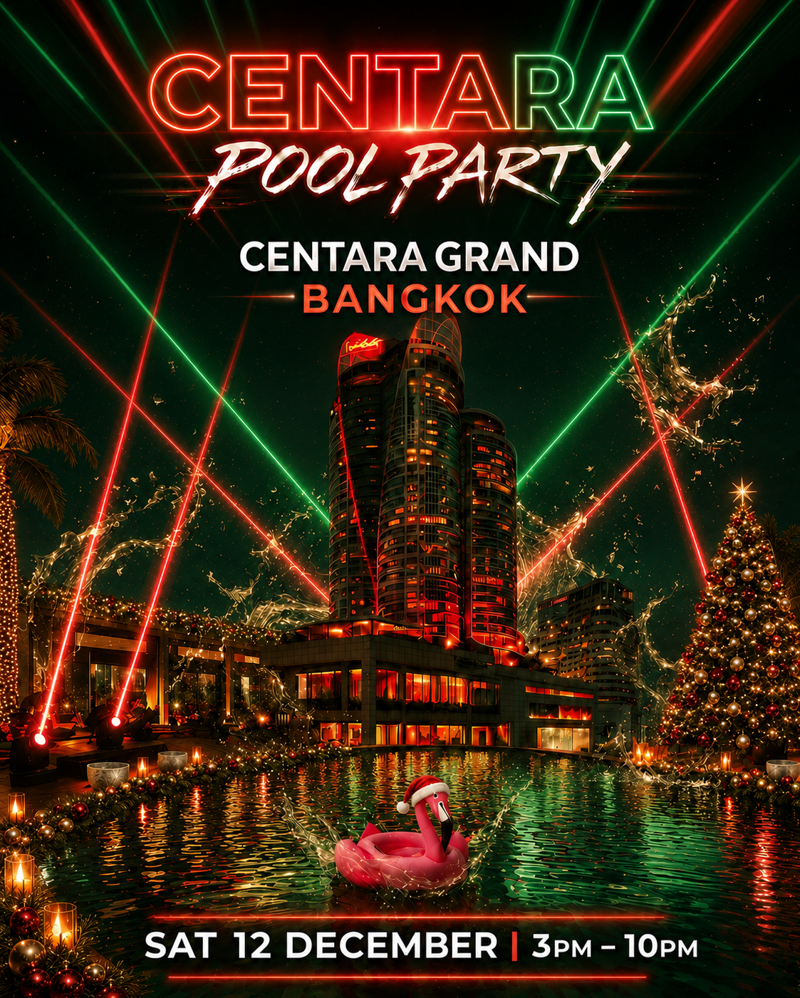 FESTIVE ROOFTOP POOL PARTY - CENTARA GRAND BANGKOK
