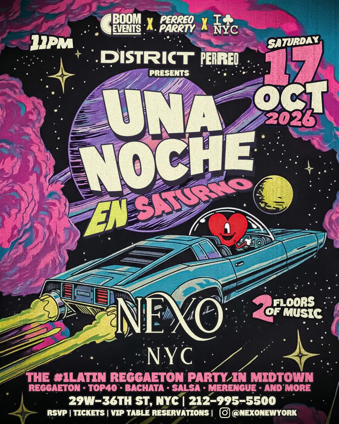 Un Noche en Saturno Reggaeton Party Nightclub
