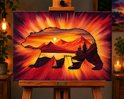 Aurora Mountain — Oil Painting Experience