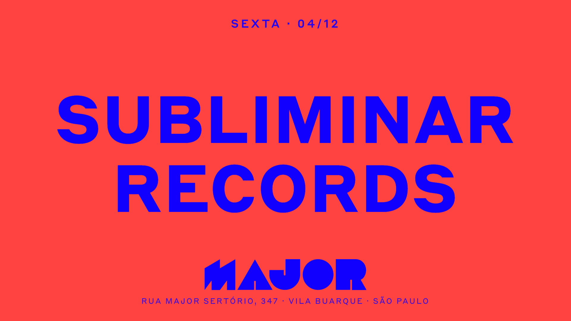 Major recebe Subliminar Records