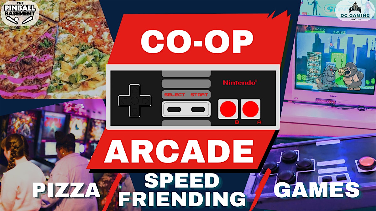 Co-Op Arcade - Speed Friending, Pizza, GIANT GAMES -  $25