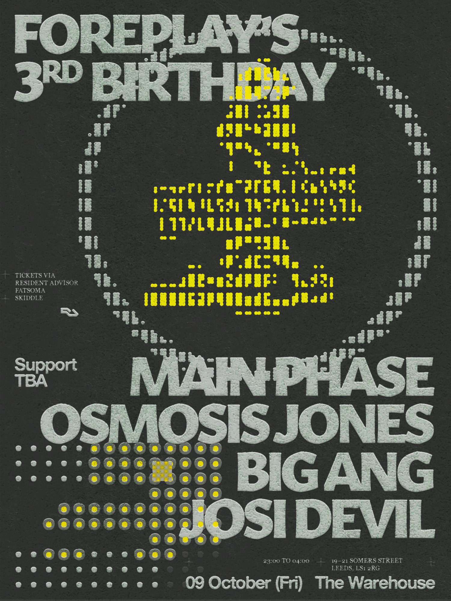 Foreplay 3rd Bday: MainPhase + Osmosis Jones + Big Ang + Josi Devil