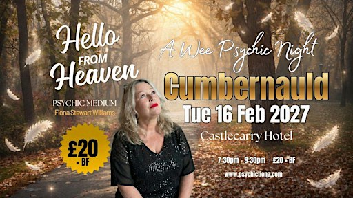 A Wee Psychic Night at the Castlecary Hotel in Cumbernauld