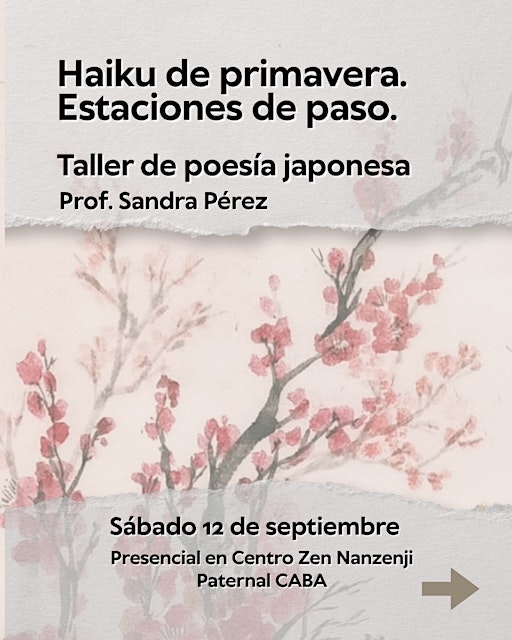 Taller de poesía japonesa de primavera:  Estaciones de paso. Haiku y Ocha