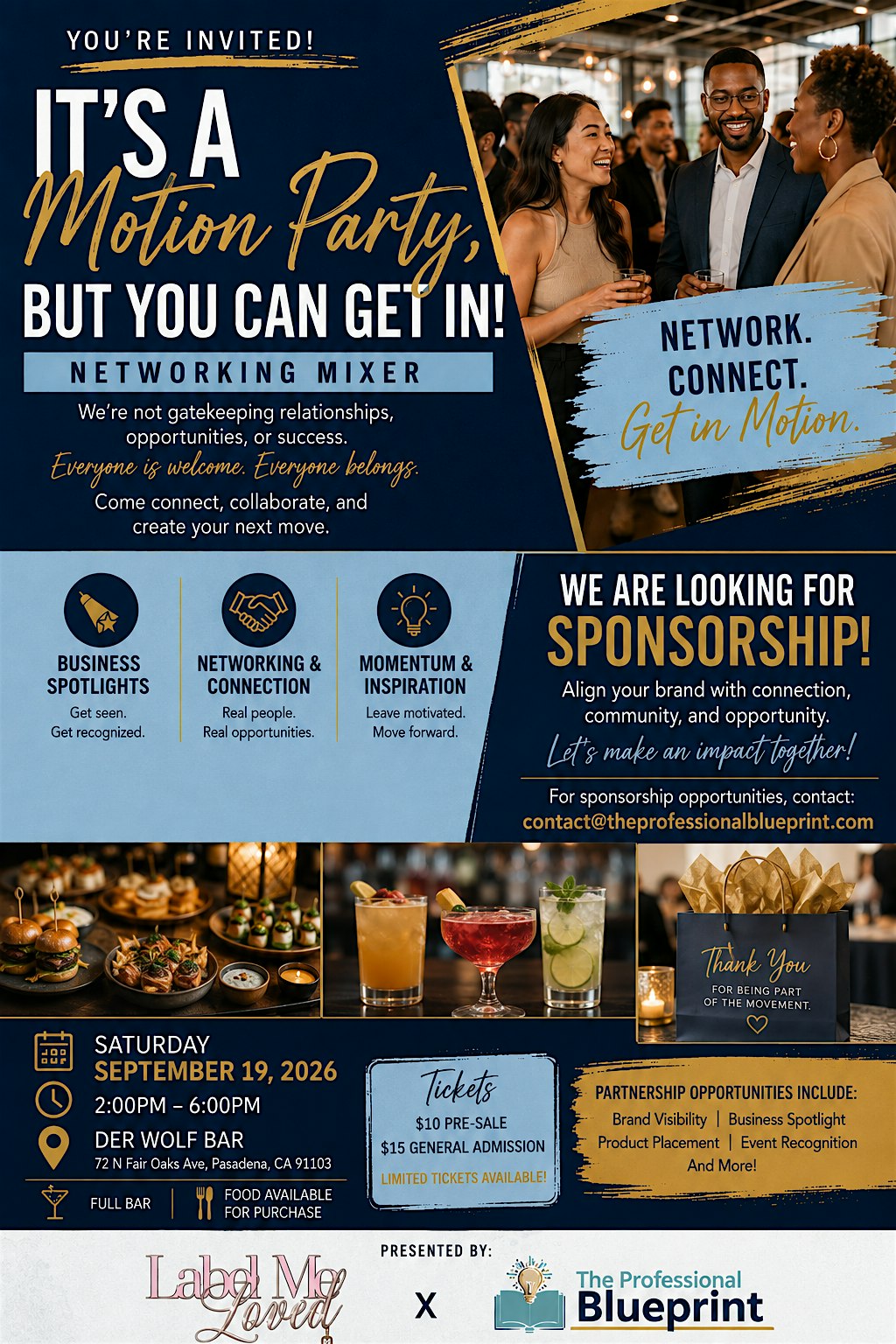 "It's a Motion Party, But You CAN Get In!" Networking Mixer