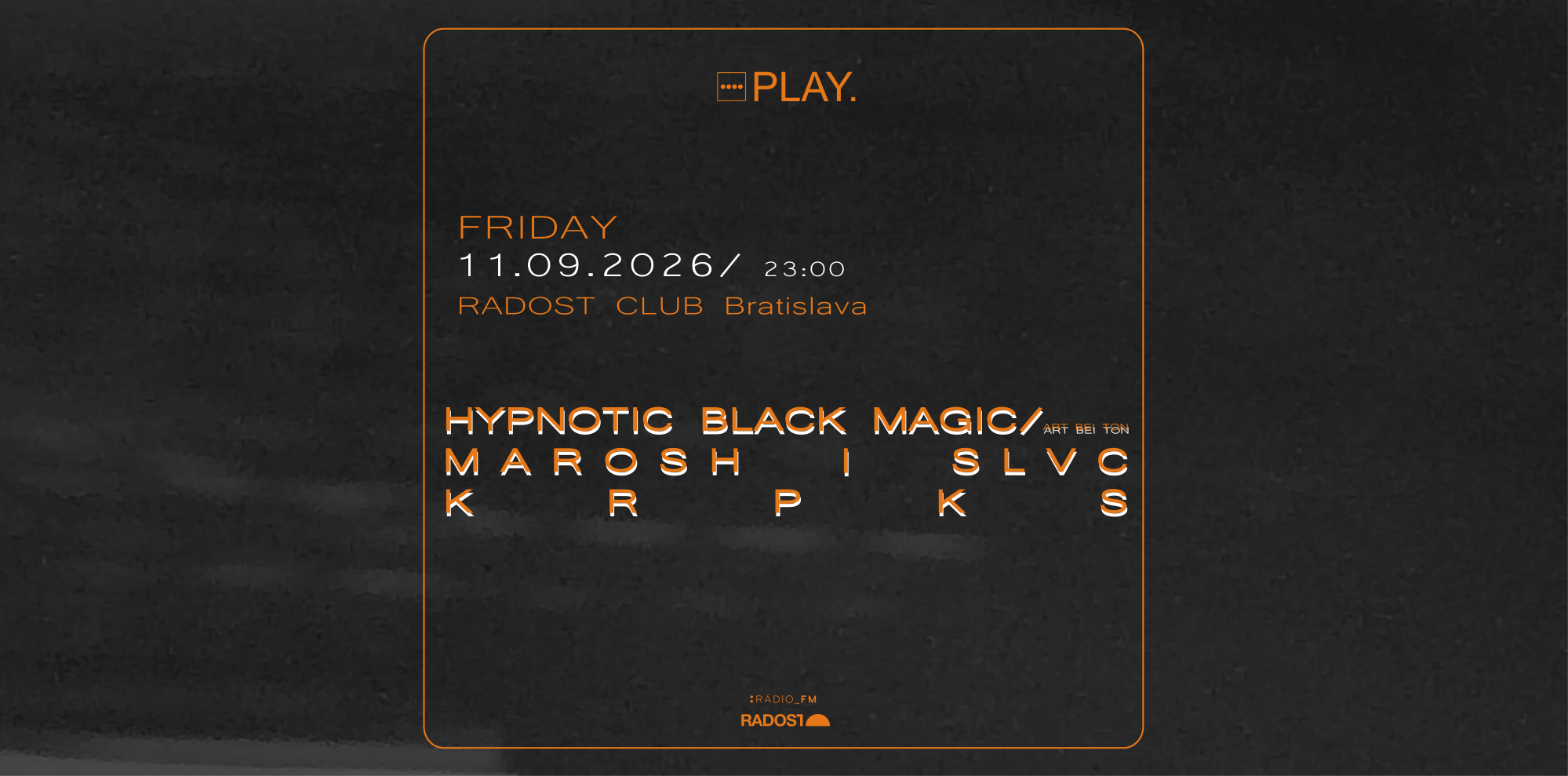 PLAY. / Hypnotic Black Magic (Art Bei Ton, Berlin)