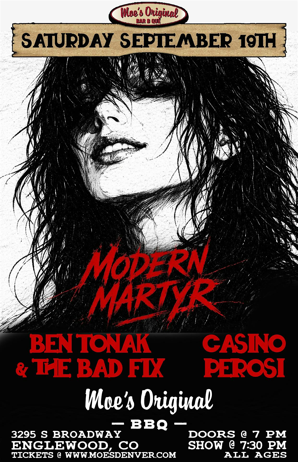 Modern Martyr + Ben Tonak & The Bad Fix + Casino Perosi