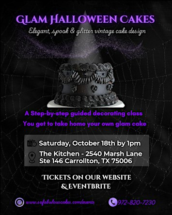 Halloween Glam Cake Class