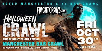 The Fright Crawl | Manchester's Hottest Halloween Bar Crawl 2026 | Fri, Oct 30