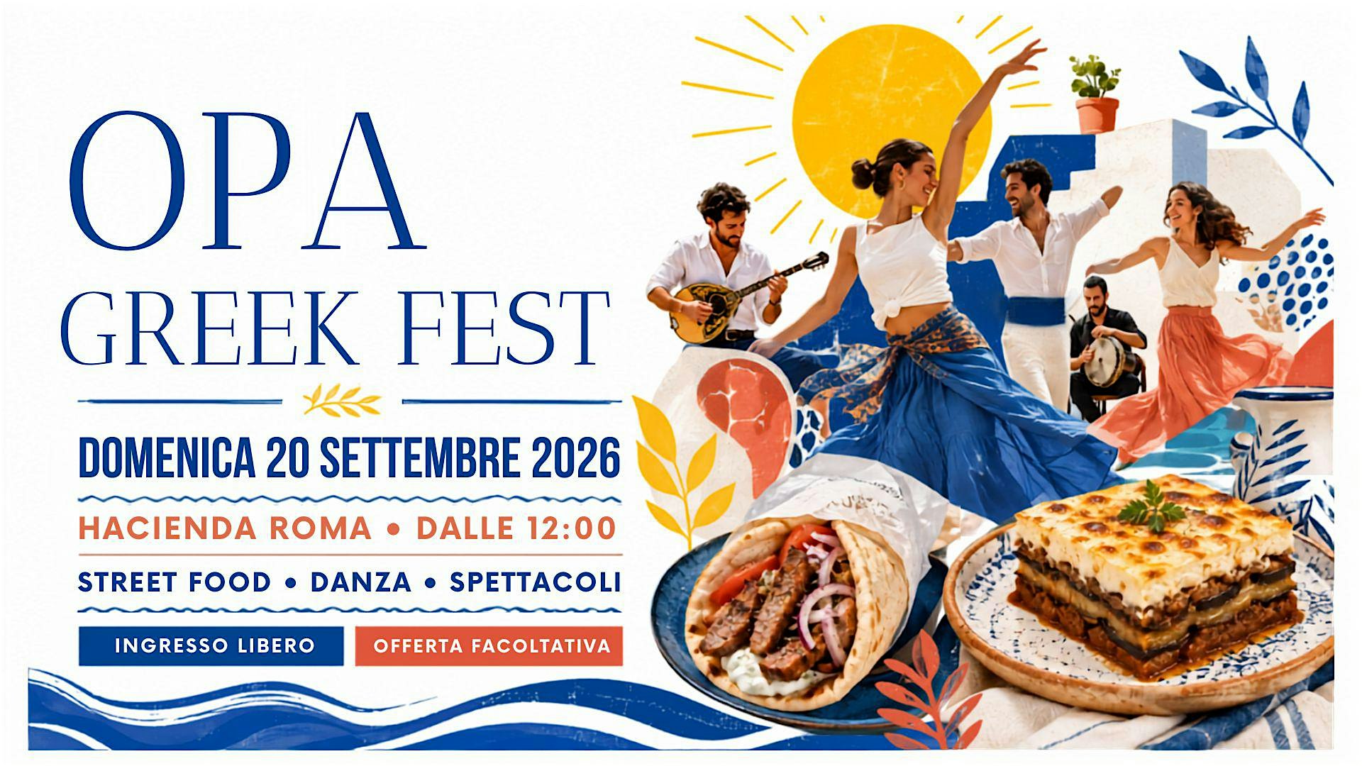 OPA Greek Fest Roma 2026 – La Grande Festa di Fine Estate