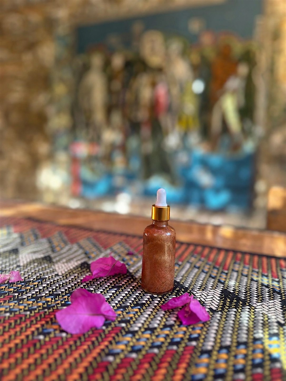 Atelier création "Huile parfumée et pailletée"