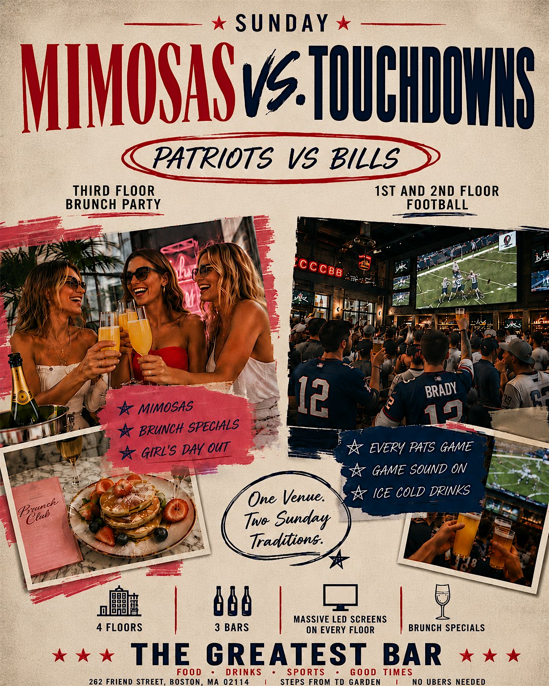 Patriots vs Bills Brunch Watch Party at The Greatest Bar