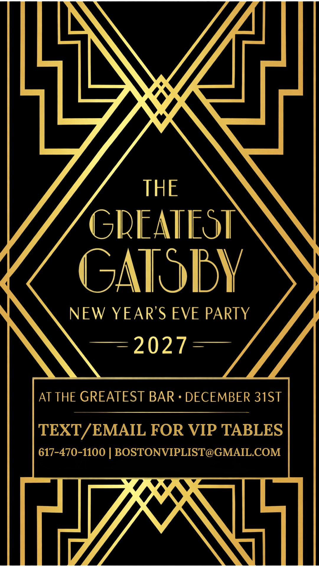 The Greatest Gatsby: New Year's Eve Party