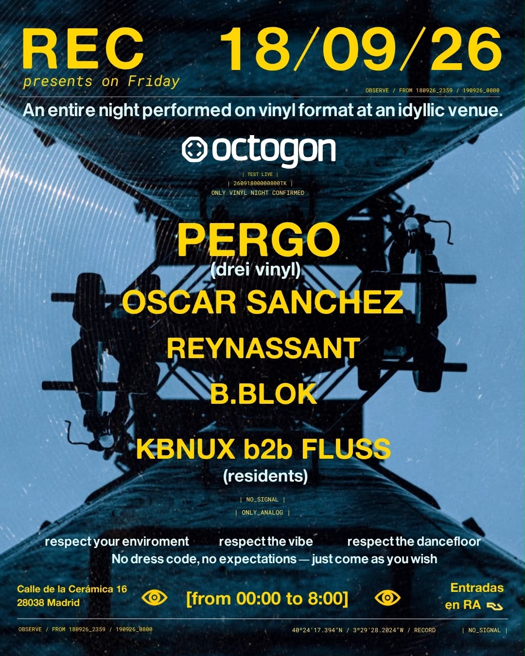 REC presents — Pergo (drei vinyl) ONLY VINYL NIGHT