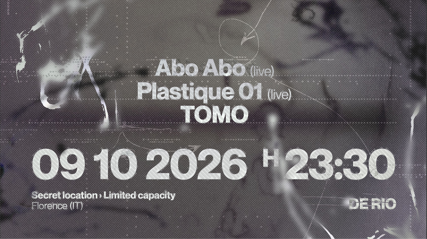 DE RIO with Abo Abo (live), Plastique01 (live) & TOMO
