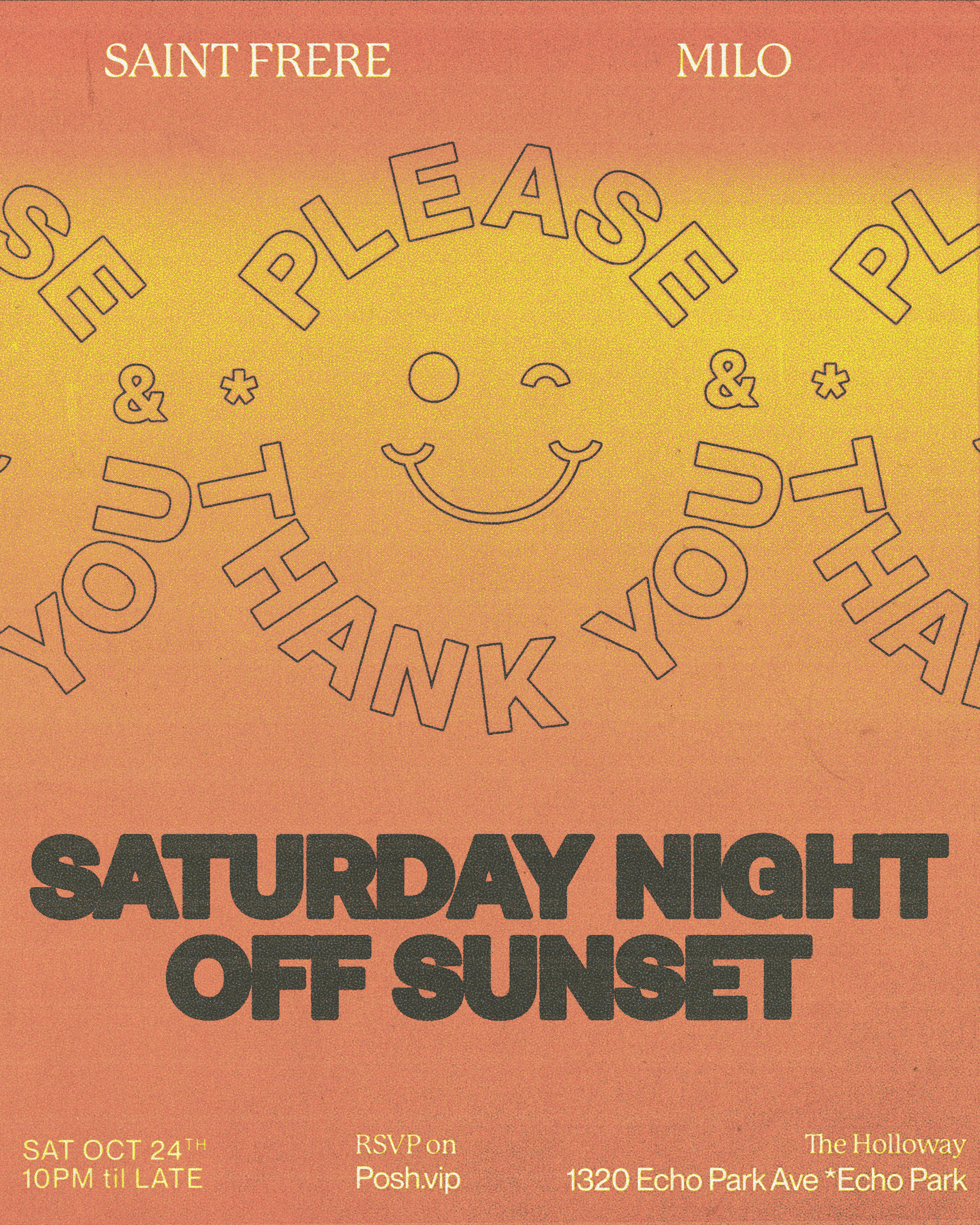 OFF SUNSET - October 24th - Saturday Night in Echo Park