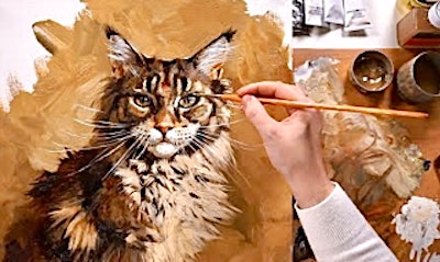 Pet Portrait Oil Painting Class, Beginner friendly
